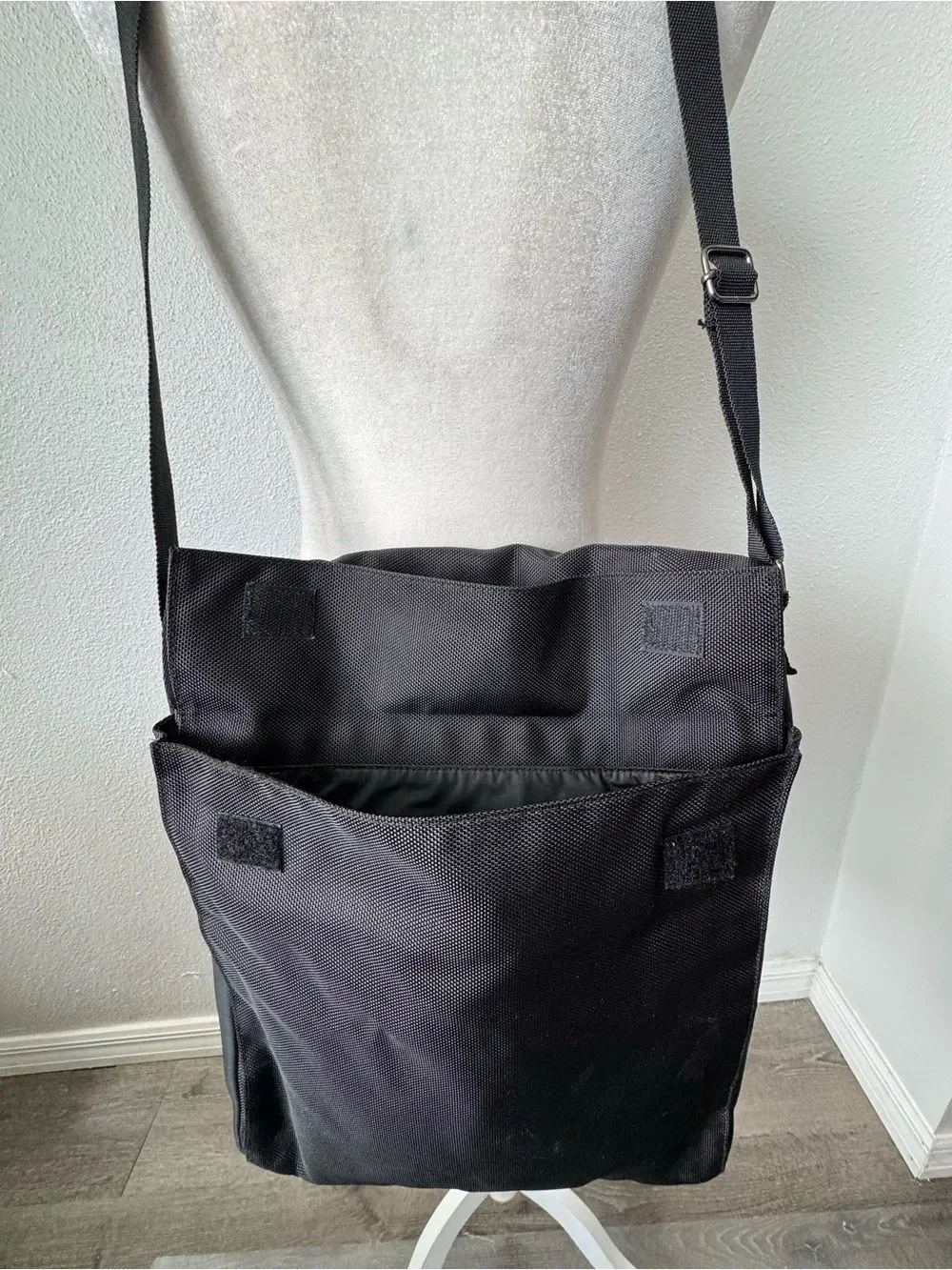 Calvin Klein Black Messenger Bag with Adjustable Strap